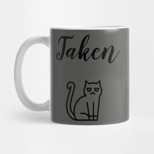 Cat owned (blk text) Mug